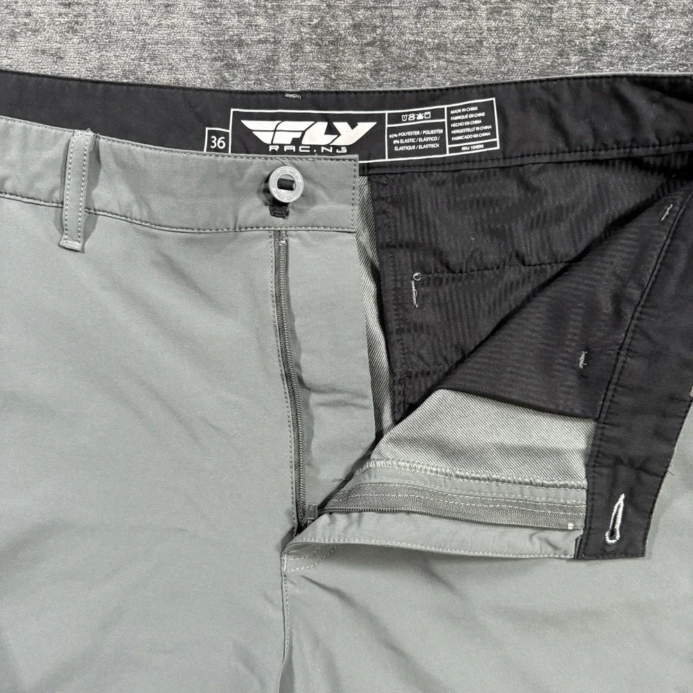 Fly Racing Freelance Men's Chino Shorts Size‎ 36 Gray Stretch Polyester MTB